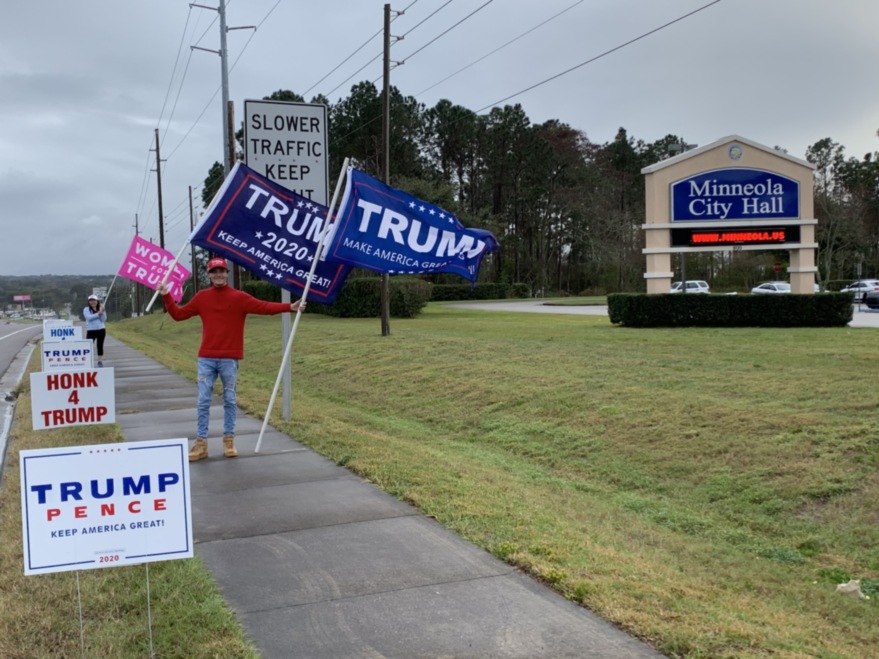 Trump flag rally at Minneola, 01-23-2020