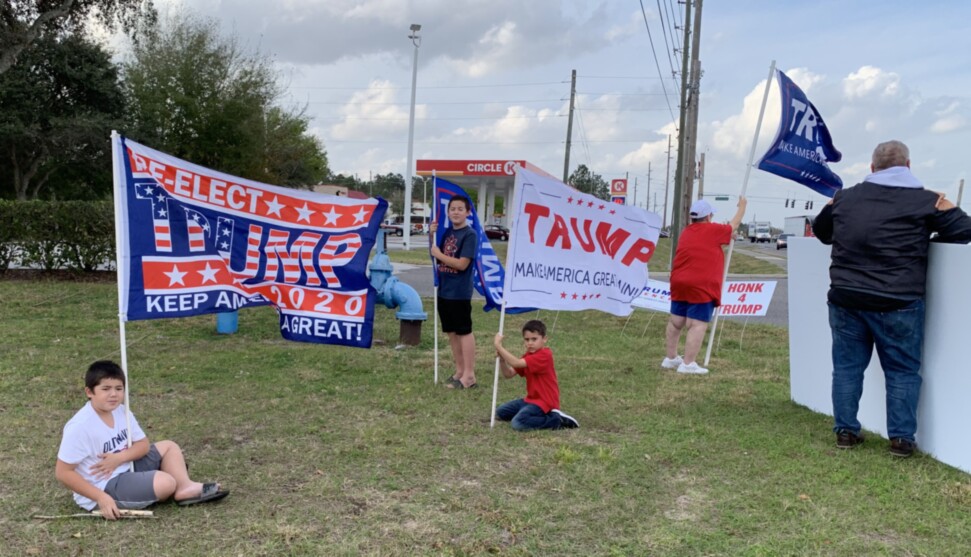 Trump flag rally at Minneola, 02-06-2020