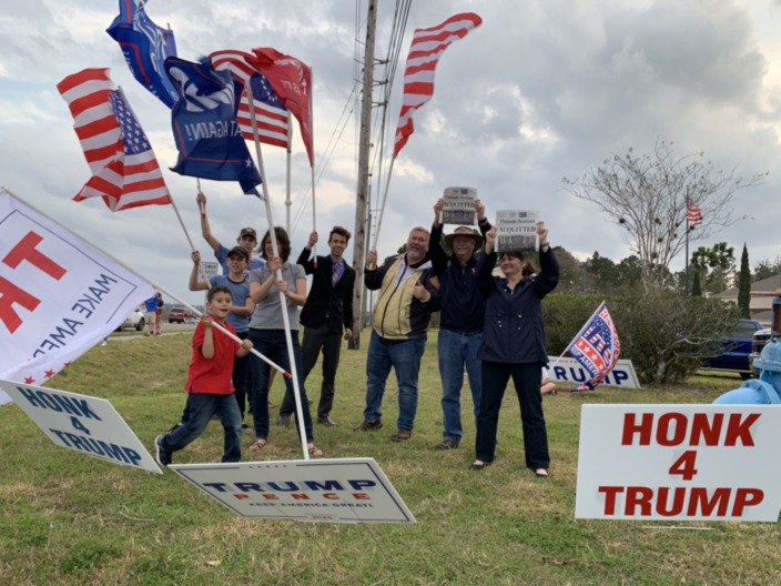 Trump flag rally at Minneola, 02-06-2020