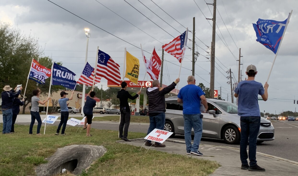 Trump flag rally at Minneola, 02-06-2020