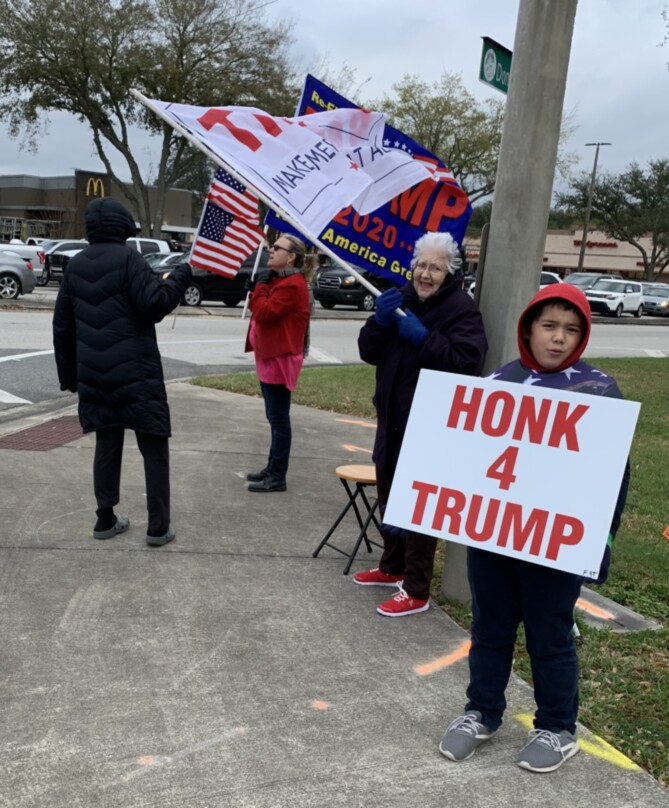 Trump flag rally at Mt Dora, 02-21-2020