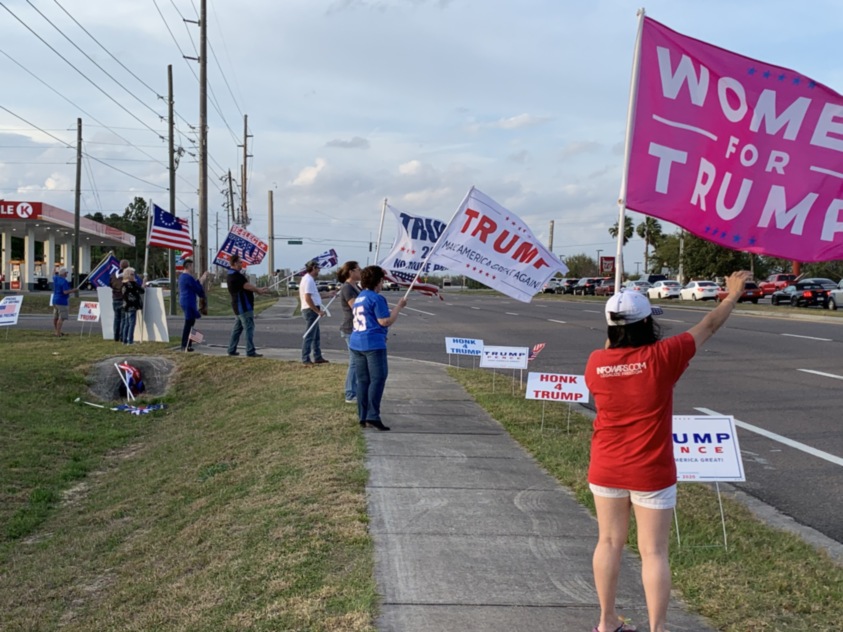 Trump flag rally at Minneola, 03-05-2020