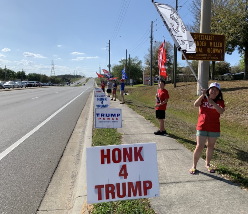 Trump flag rally at Clermont, 03-12-2020