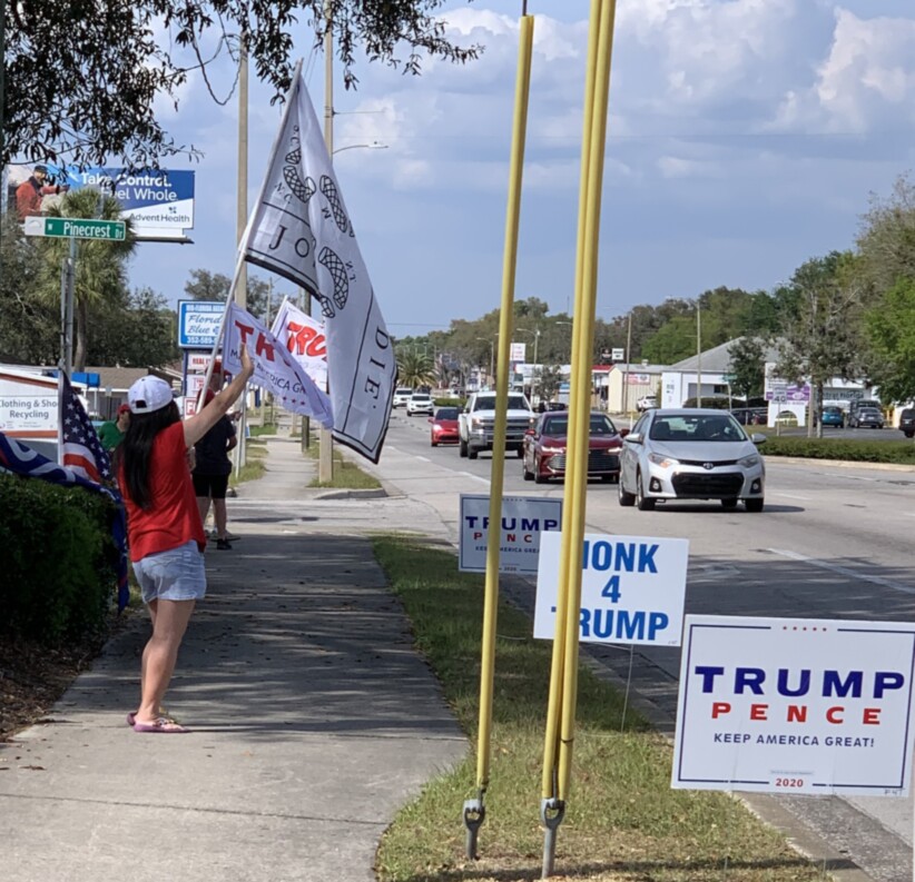 Trump flag rally at Eustis, 03-13-2020