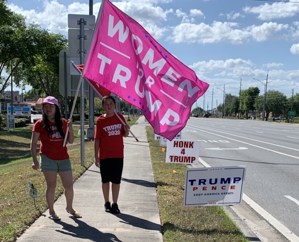 Trump flag rally at Mt Dora, 03-20-2020