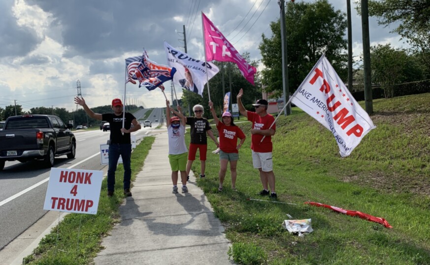 Trump flag rally at Clermont, 04-23-2020