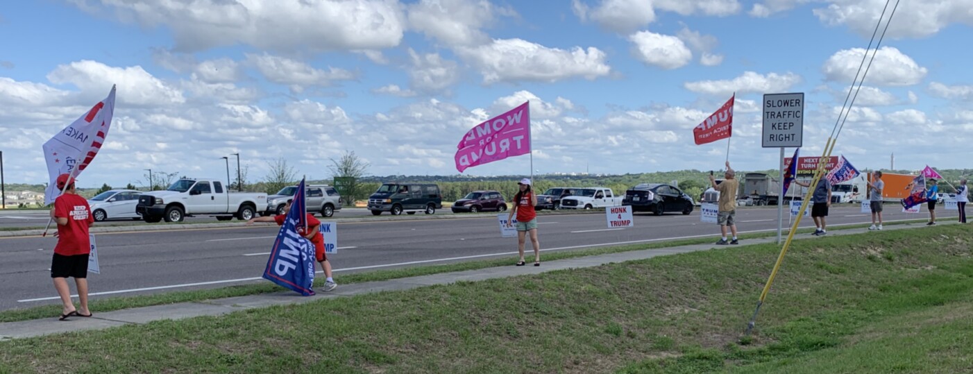 Trump flag rally at Minneola, 04-30-2020