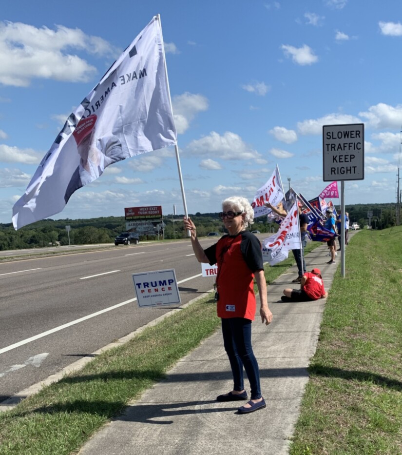 Trump flag rally at Minneola, 04-30-2020