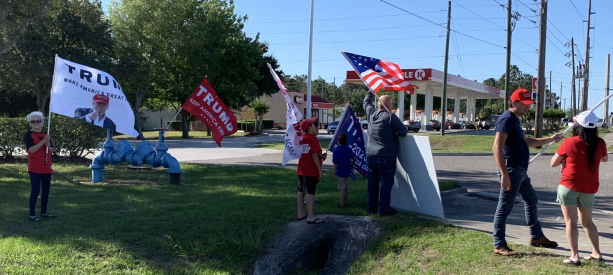 Trump flag rally at Minneola, 04-30-2020