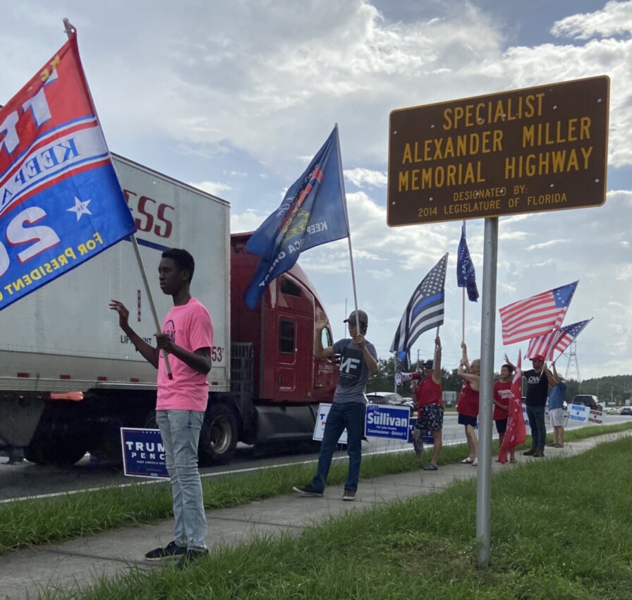 Trump flag rally at Clermont, 07-30-2020