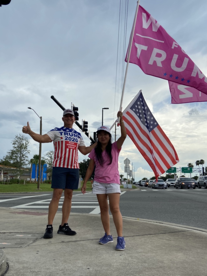 Trump flag rally at Leesburg, 08-07-2020