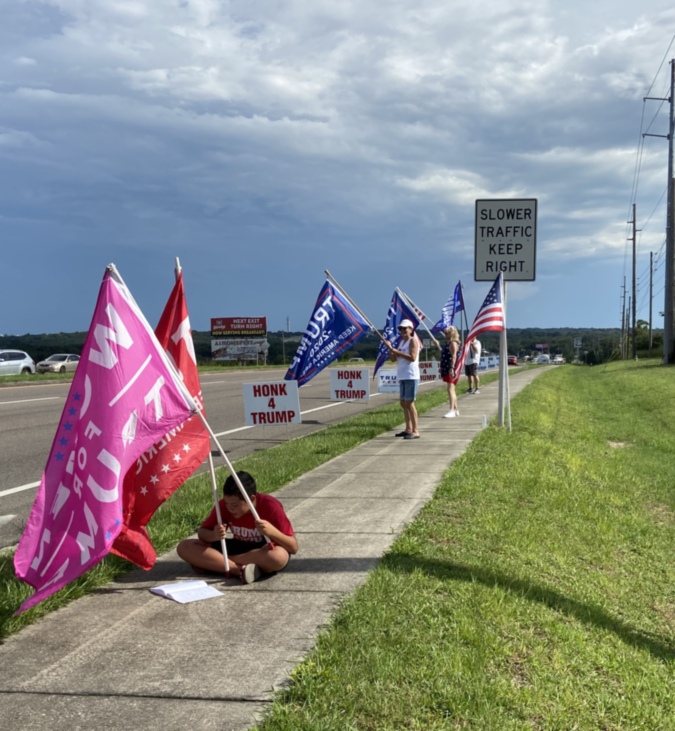 Trump flag rally at Minneola, 08-20-2020