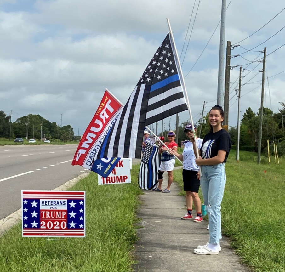 Trump flag rally at Four Corners, 08-22-2020