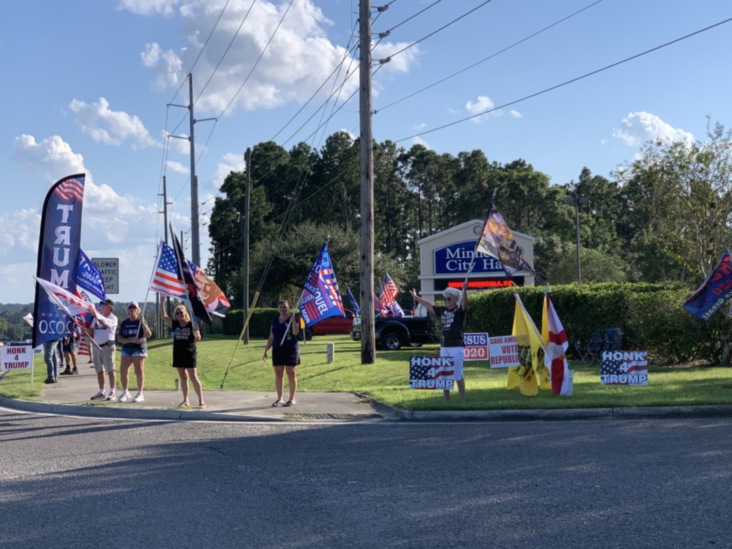 Trump flag rally at Minneola, 10-15-2020