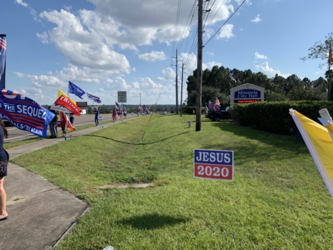 Trump flag rally at Minneola, 10-15-2020