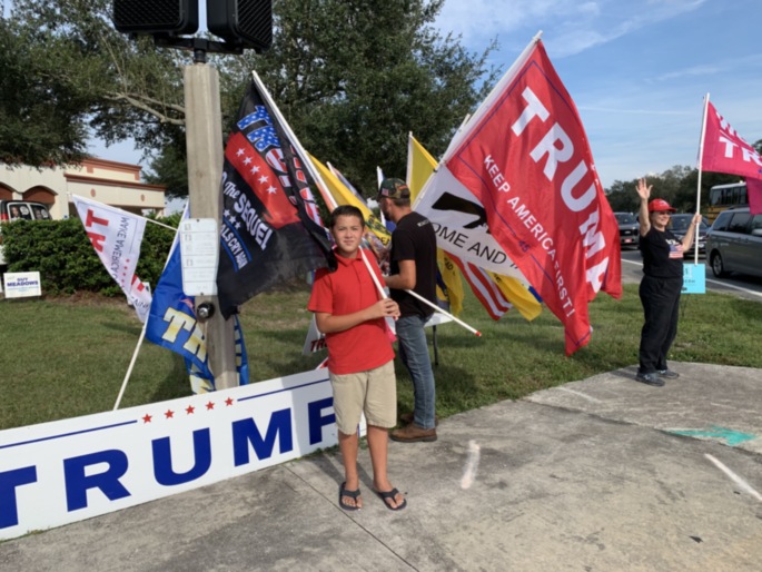 Trump flag rally at Mt Dora, 10-16-2020