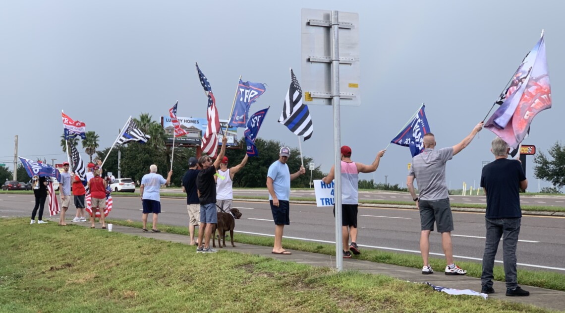 Trump flag rally at Minneola, 10-27-2020