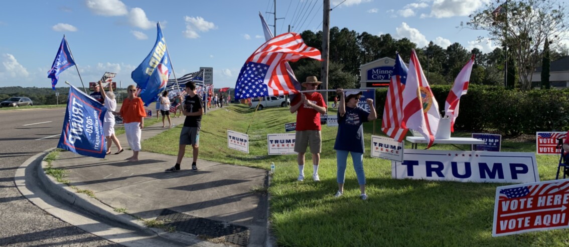 Trump flag rally at Minneola, 10-29-2020