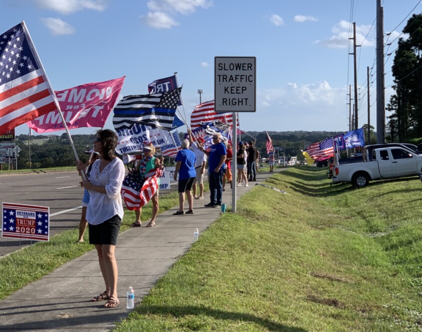 Trump flag rally at Minneola, 10-29-2020